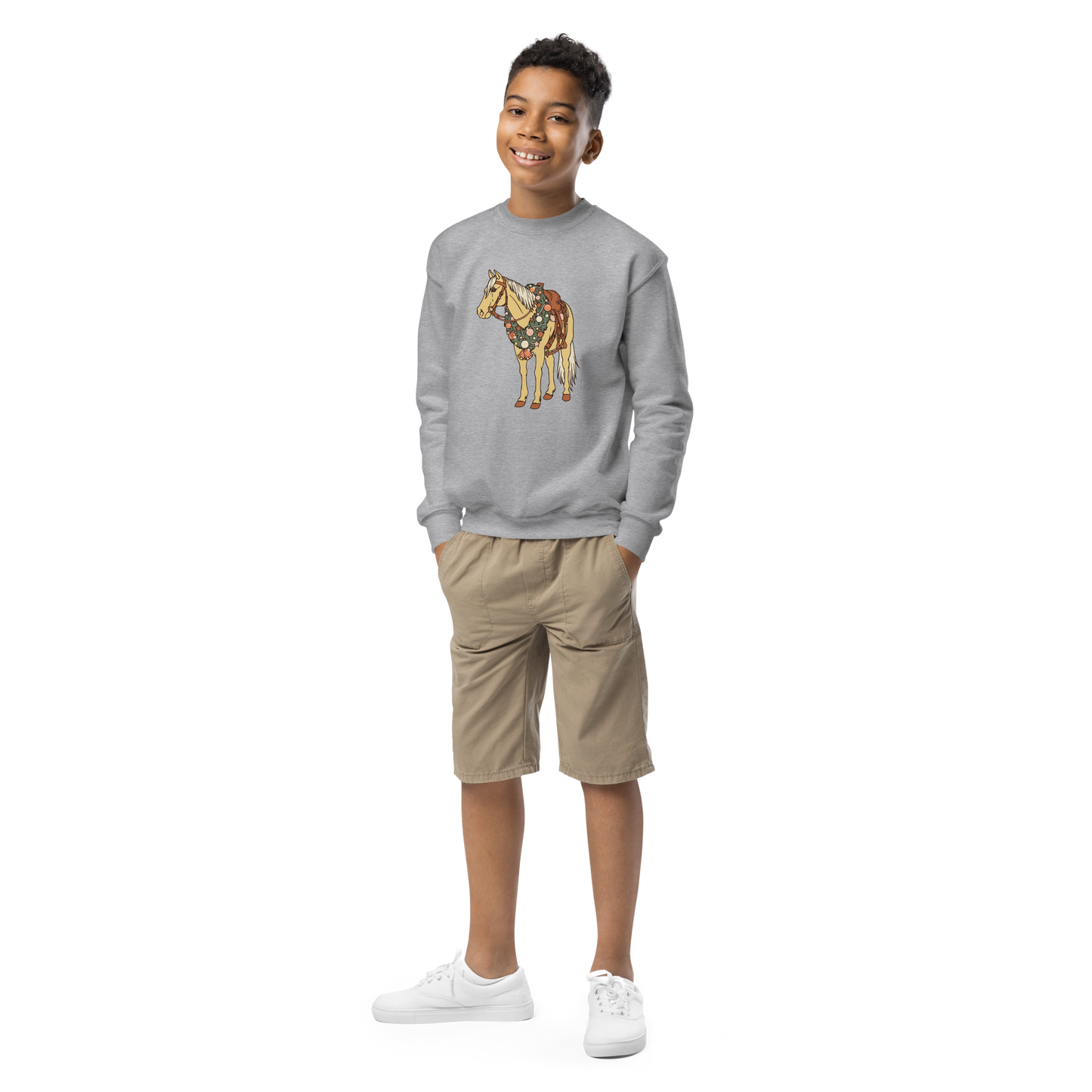 Festive Horse Youth Sweatshirt