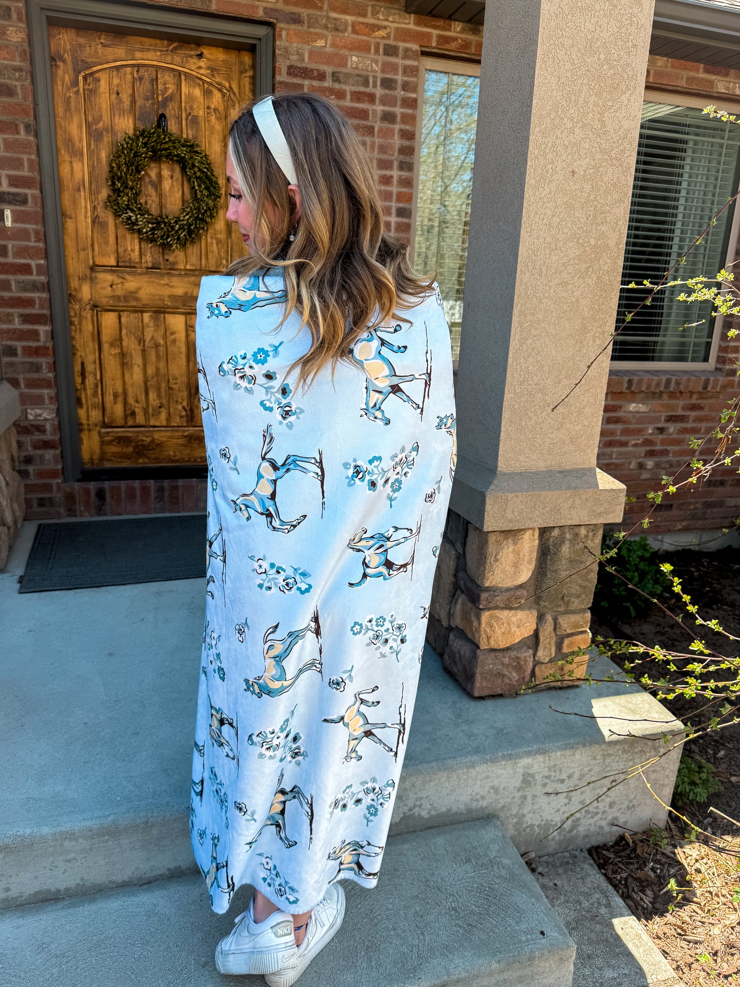 Foals in the Field Sherpa Blanket