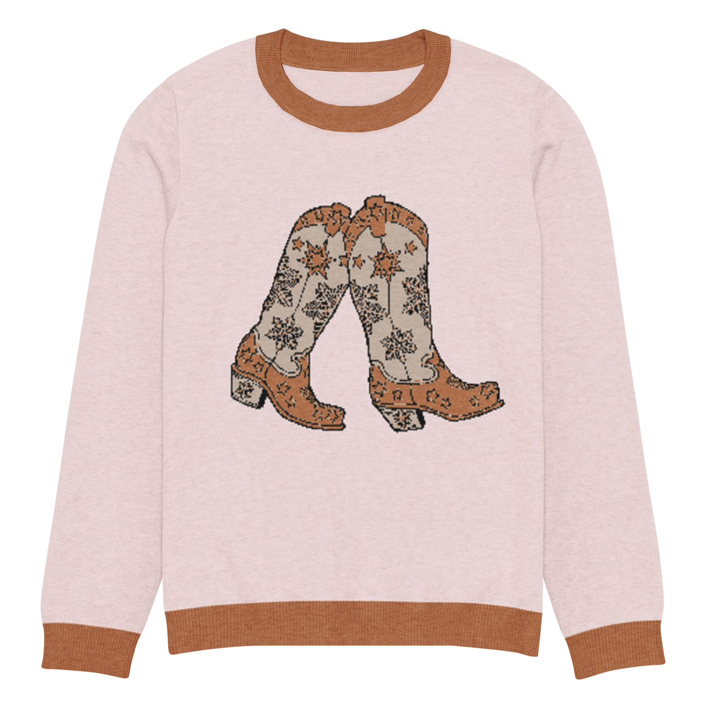 Cowgirl Snow Boots Knitted Sweater