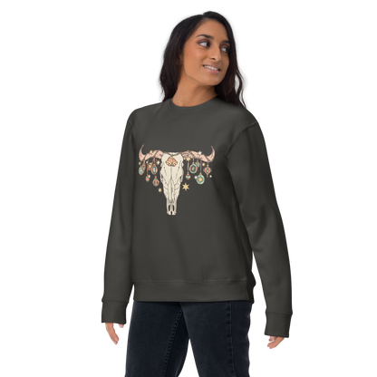 Festive Cow Skull Sweater